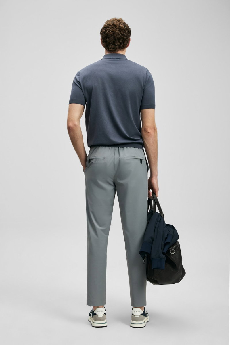 Lufian Erkek Fenrıc Smart Slim Fit Chino Pantolon 111190362 Gri - 4