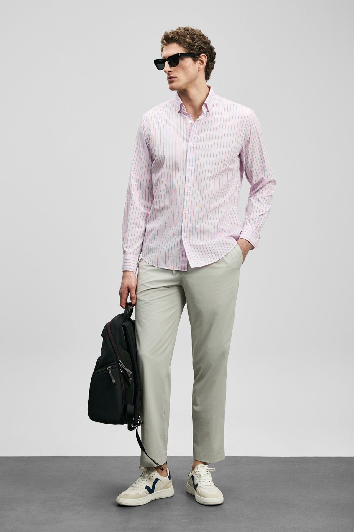 Lufian Erkek Fenrıc Smart Slim Fit Chino Pantolon 111190362 Taş - 3