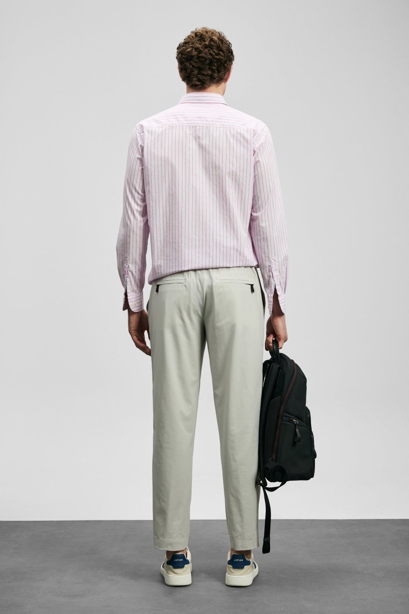 Lufian Erkek Fenrıc Smart Slim Fit Chino Pantolon 111190362 Taş - 4