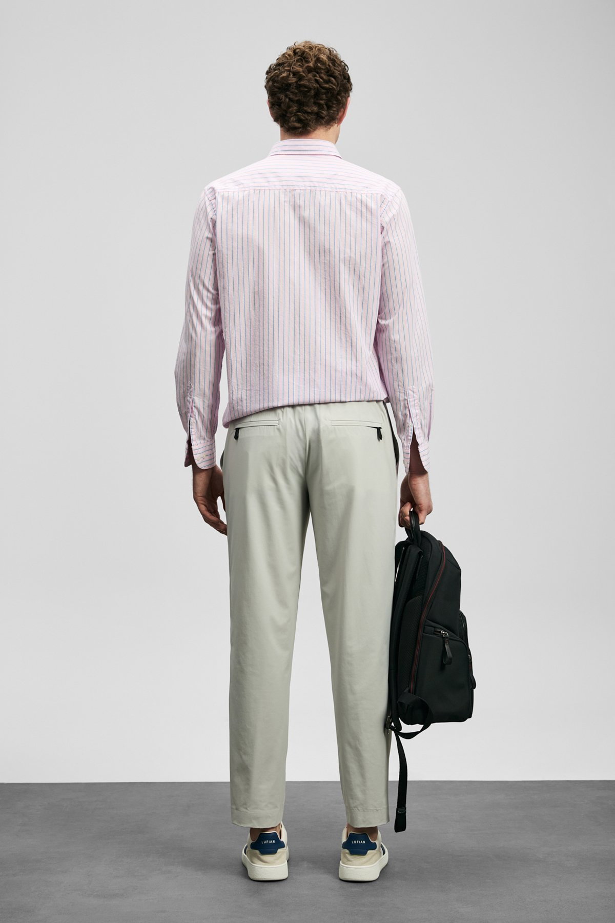 Lufian Erkek Fenrıc Smart Slim Fit Chino Pantolon 111190362 Taş - 4