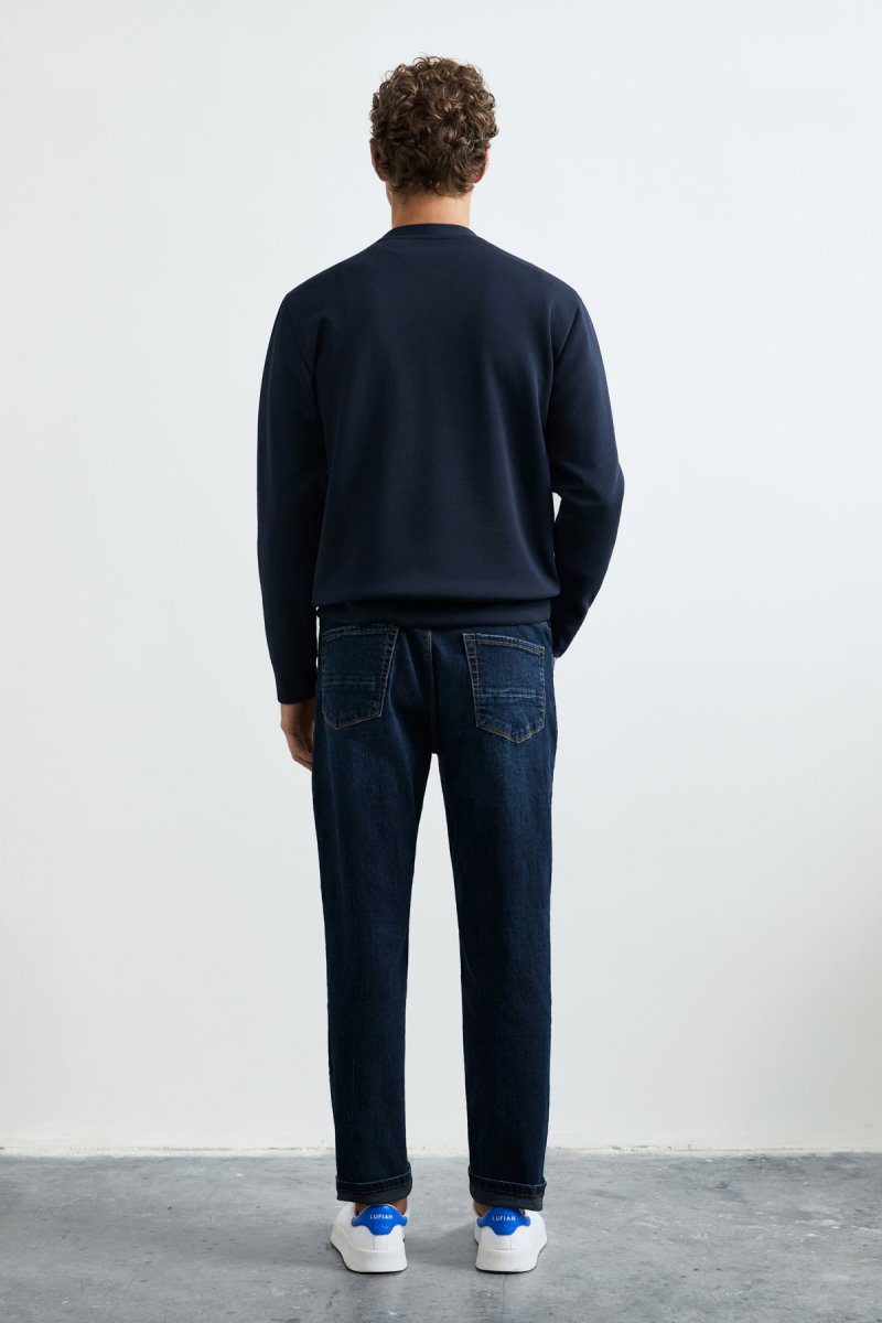 Lufian Erkek Fınn Sweatshirt 112030202 Lacivert - 4