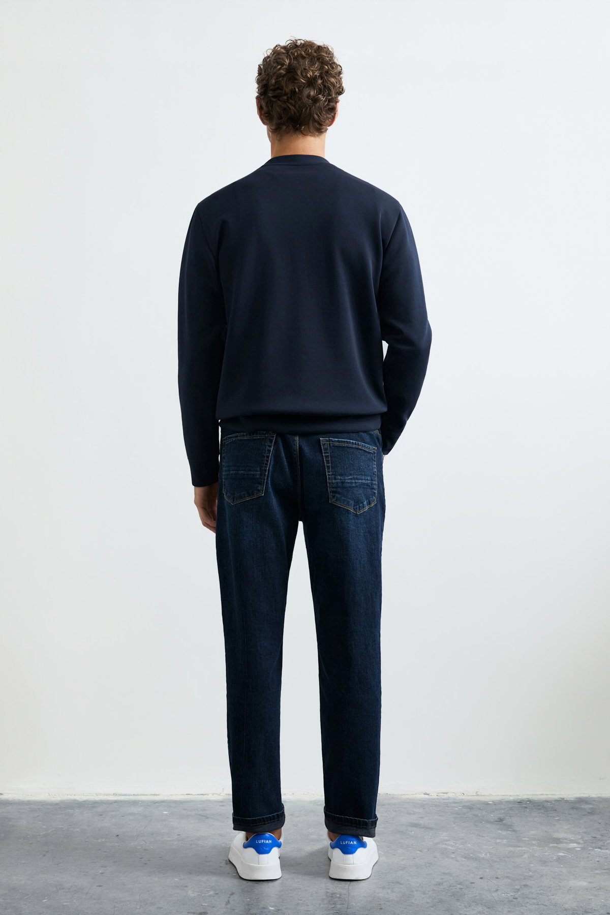 Lufian Erkek Fınn Sweatshirt 112030202 Lacivert - 4
