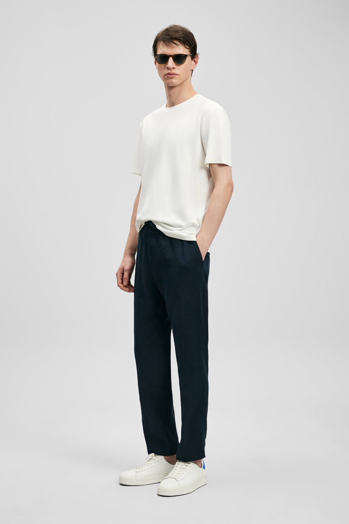 Lufian Erkek Fınto Modern Grafik T-Shirt 111020323 Beyaz - 3