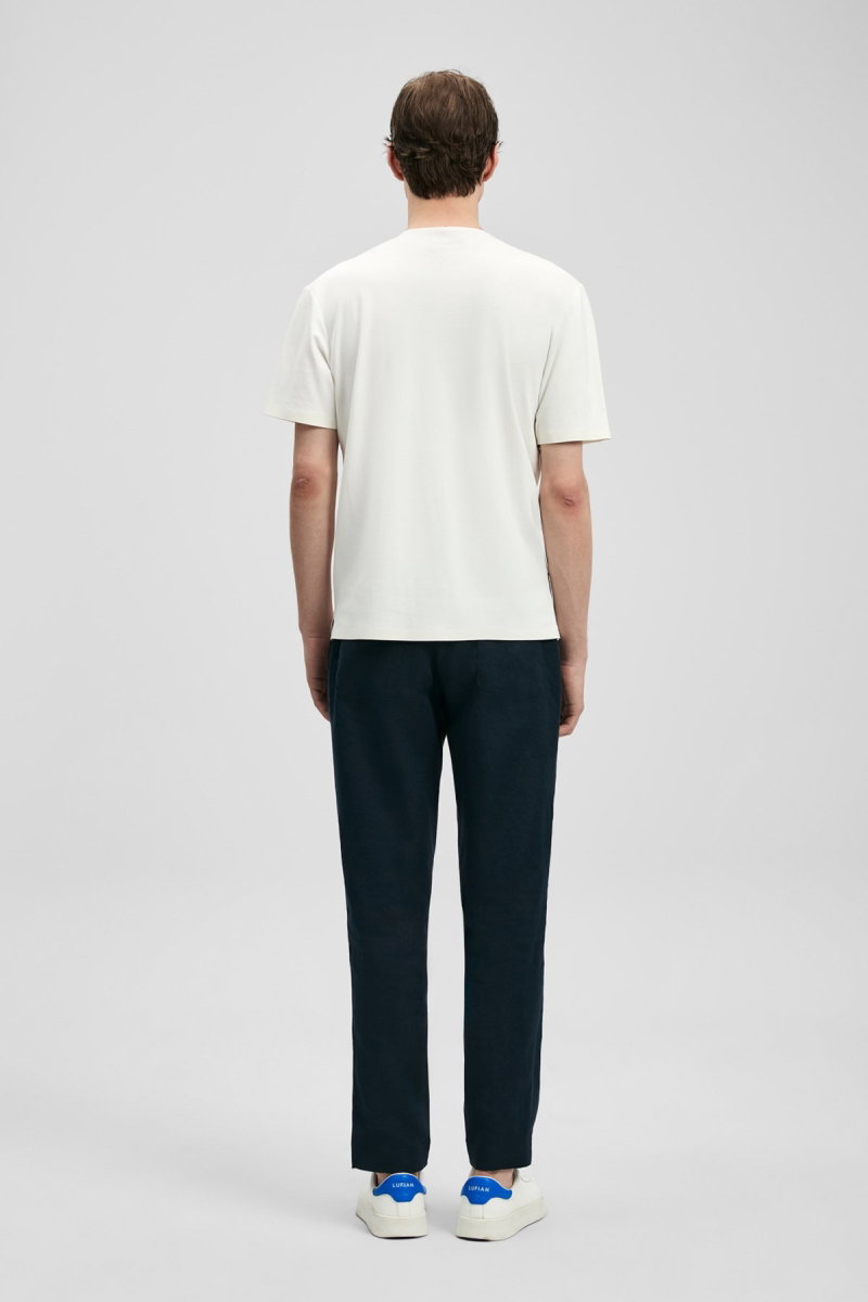 Lufian Erkek Fınto Modern Grafik T-Shirt 111020323 Beyaz - 4