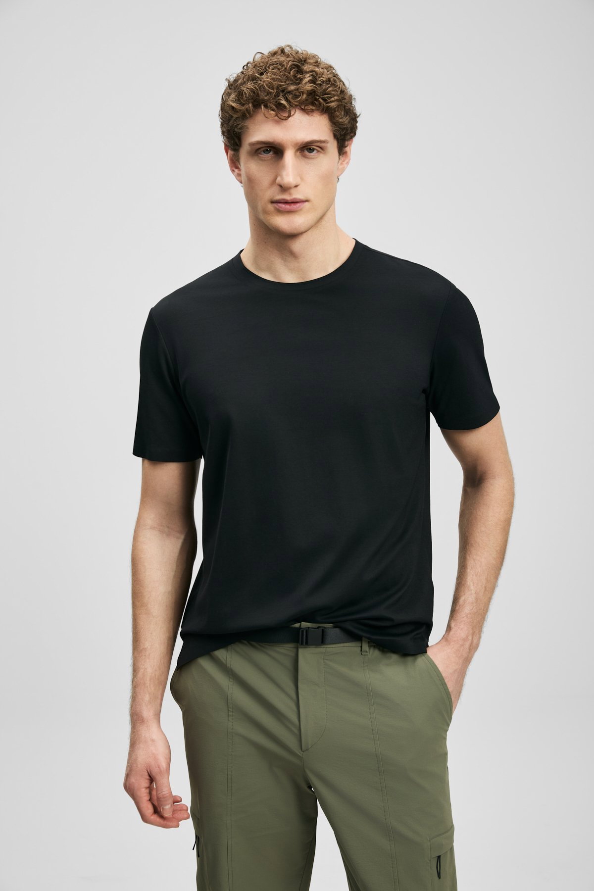 Lufian Erkek Fınto Modern Grafik T-Shirt 111020323 Siyah - 1