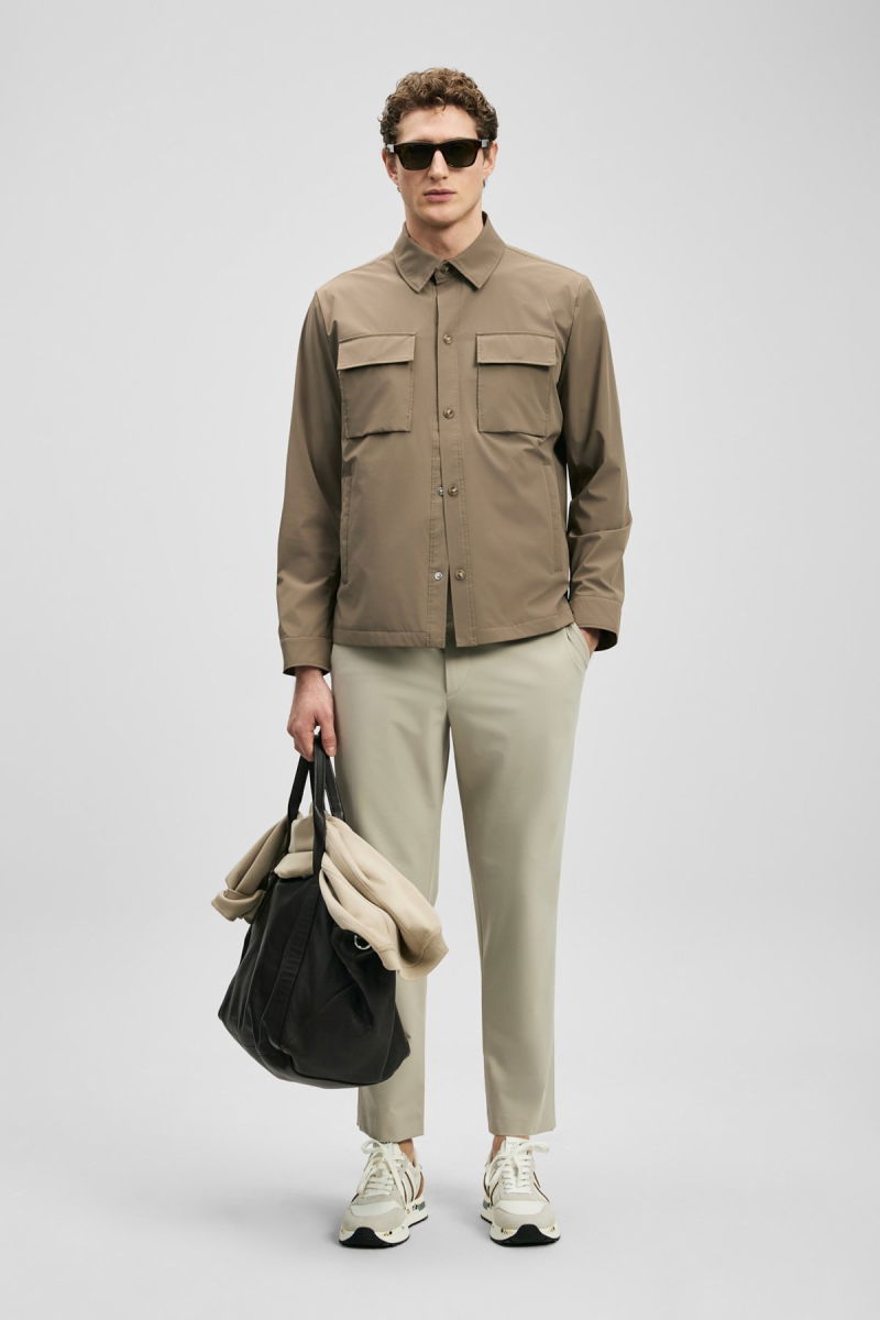 Lufian Erkek Flex Gömlek Ceket 111120072 Toprak - 2