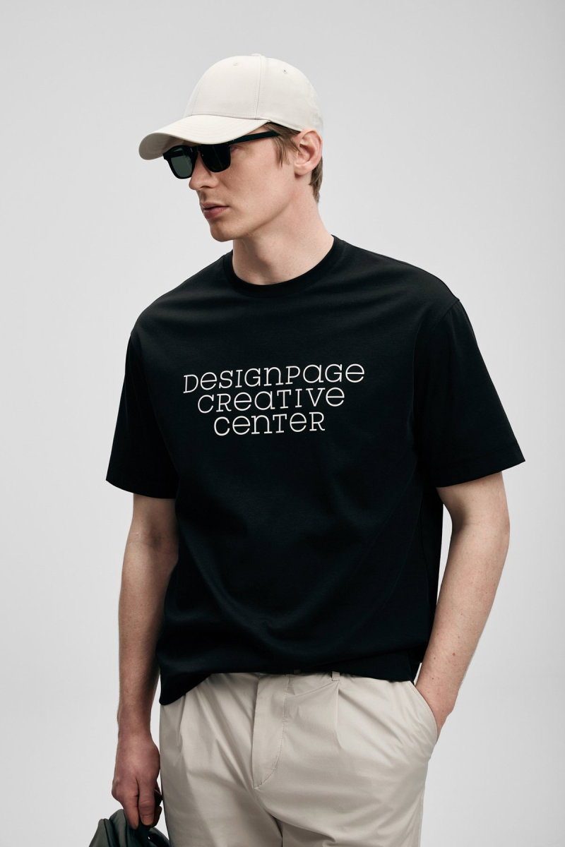 Lufian Erkek Frank Modern Grafik T-Shirt 111020284 Siyah - 2