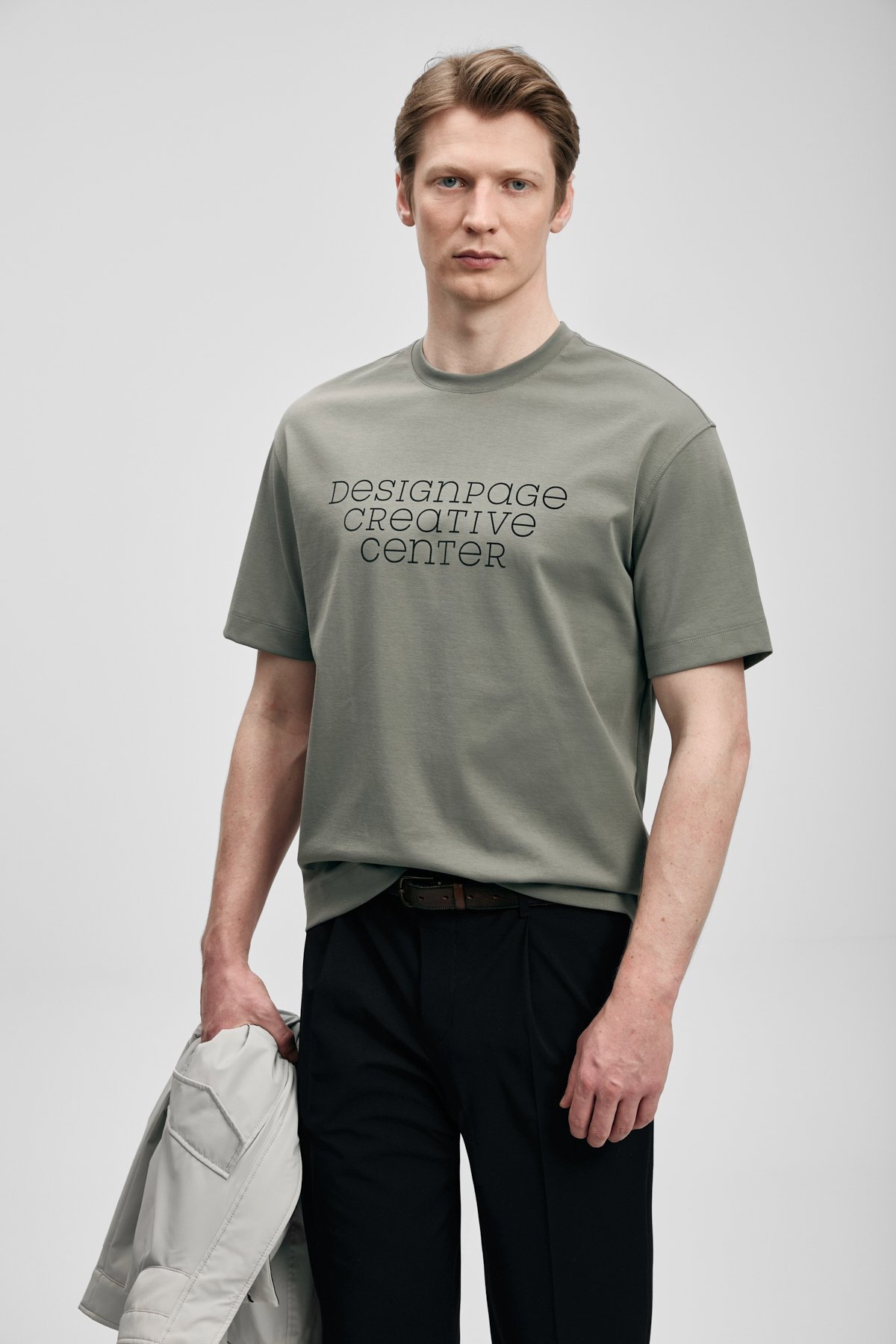 Lufian Erkek Frank Modern Grafik T-Shirt 111020284 Yeşil - 1