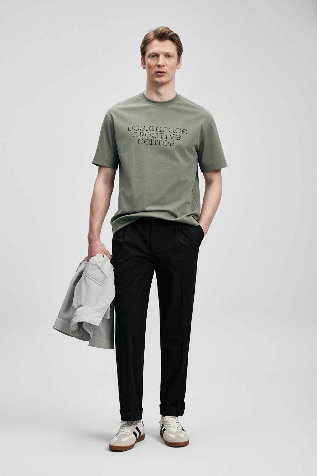 Lufian Erkek Frank Modern Grafik T-Shirt 111020284 Yeşil - 2