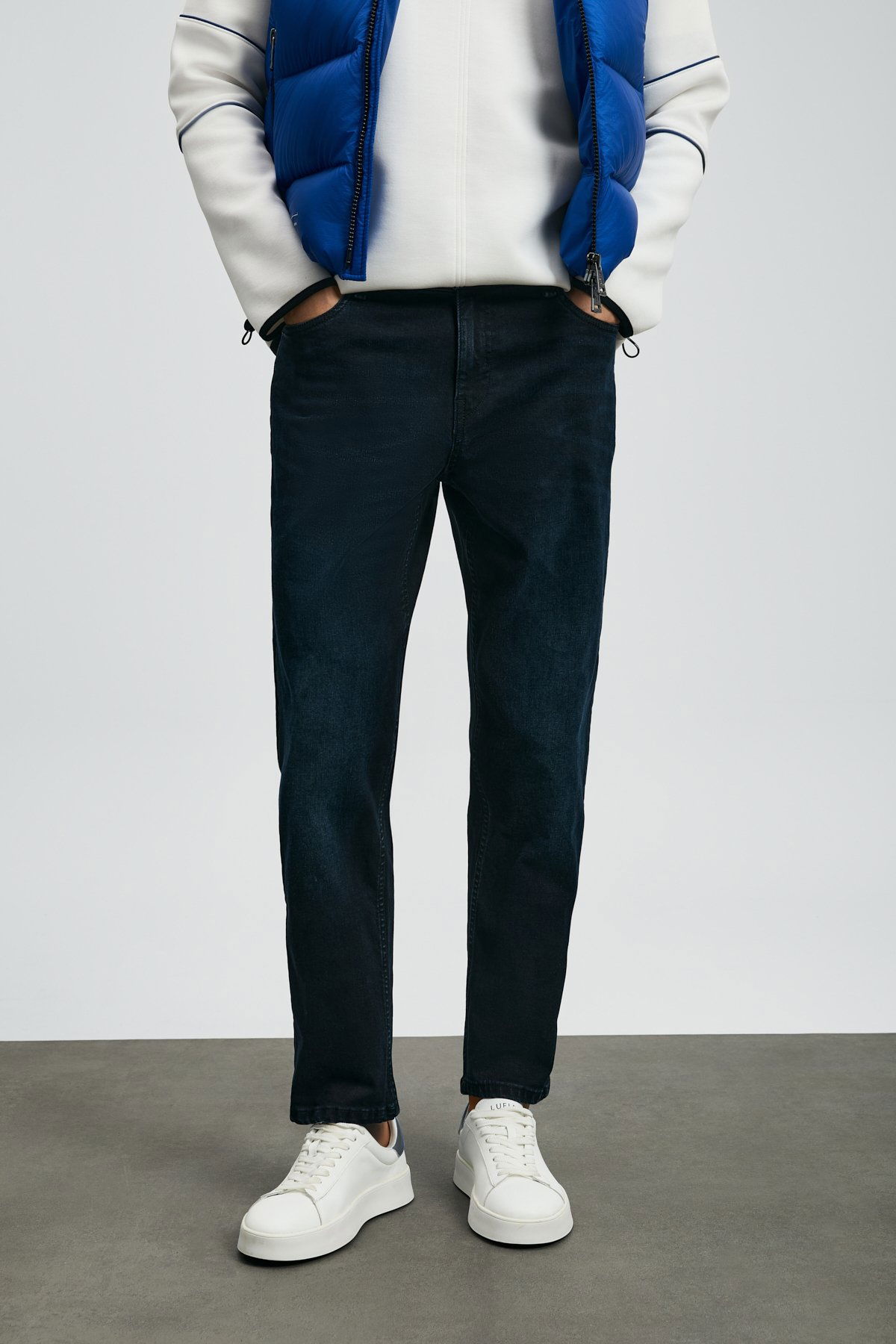 Lufian Erkek Franz Straight Fit Spor Jean Pantolon 112200244 Mavi - 2
