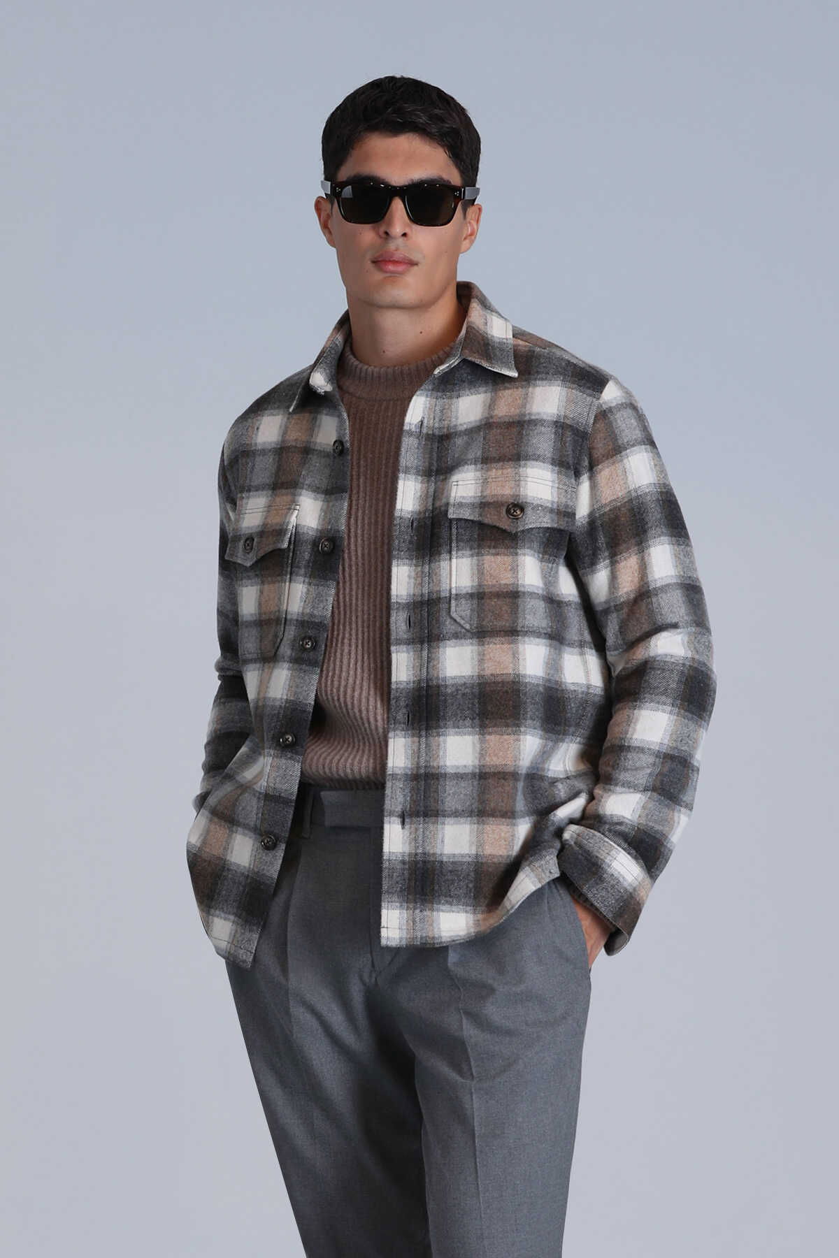 Lufian Erkek Fresher Basic Slim Fit Gömlek 112010658 Kum - 1