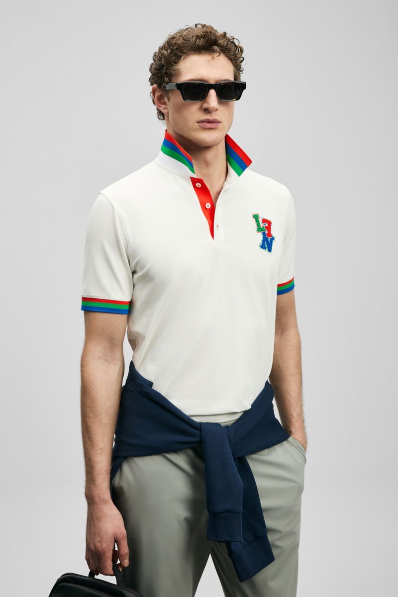 Lufian Erkek Fun Smart Polo T-Shirt 111040231 Kırık Beyaz - 3