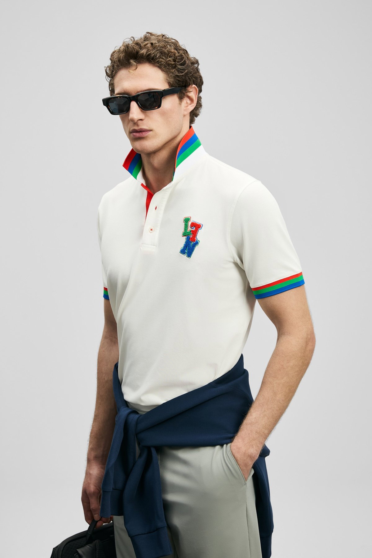 Lufian Erkek Fun Smart Polo T-Shirt 111040231 Kırık Beyaz - 1