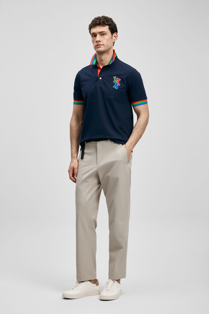 Lufian Erkek Fun Smart Polo T-Shirt 111040231 Lacivert - 2