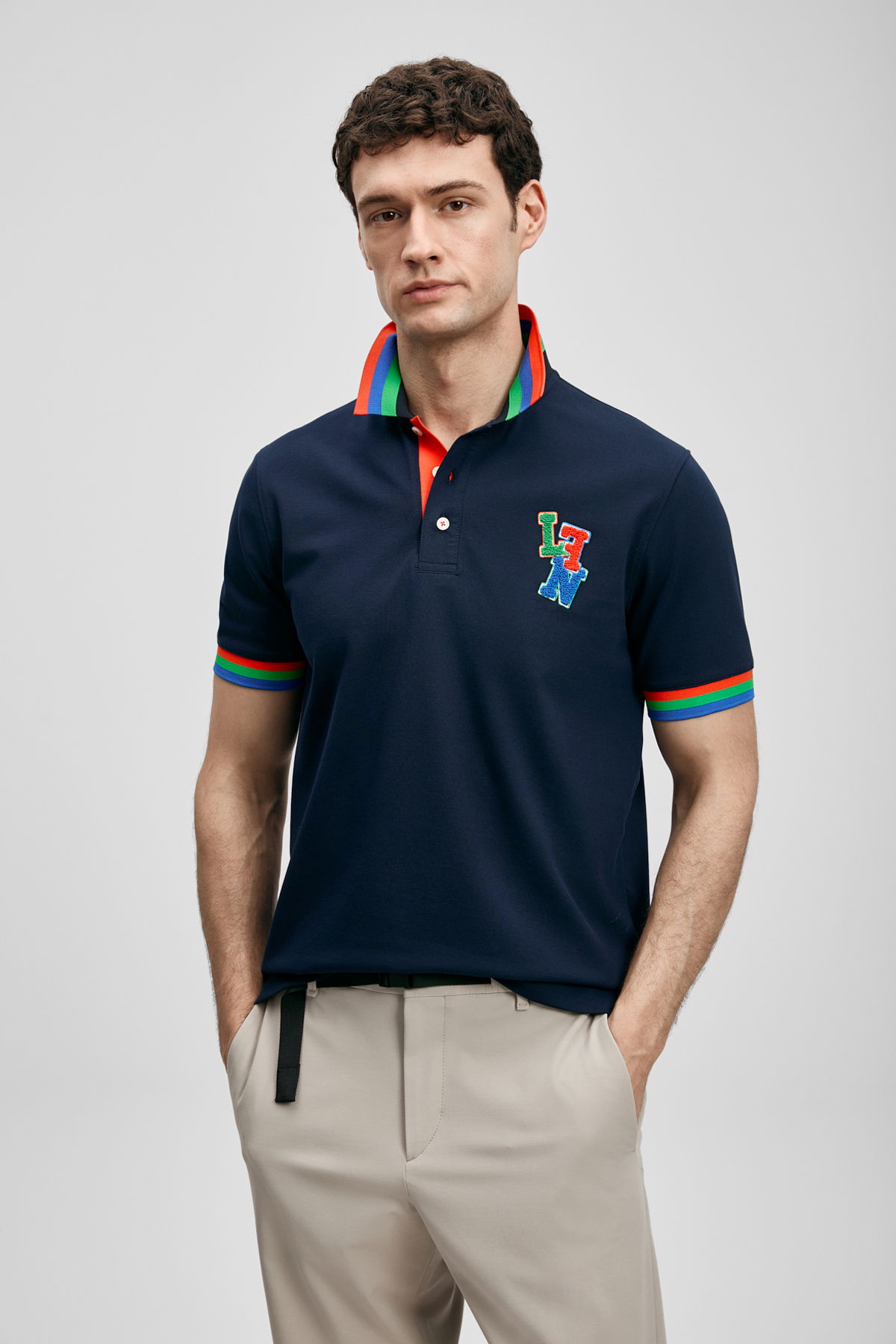 Lufian Erkek Fun Smart Polo T-Shirt 111040231 Lacivert - 3