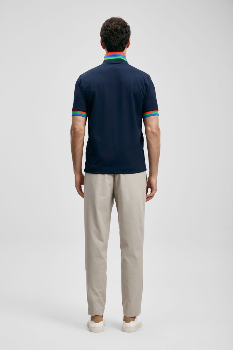 Lufian Erkek Fun Smart Polo T-Shirt 111040231 Lacivert - 4