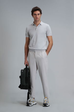 Lufian Erkek Glen Smart Chino Slim Fit Pantolon 111190323 Taş - 1