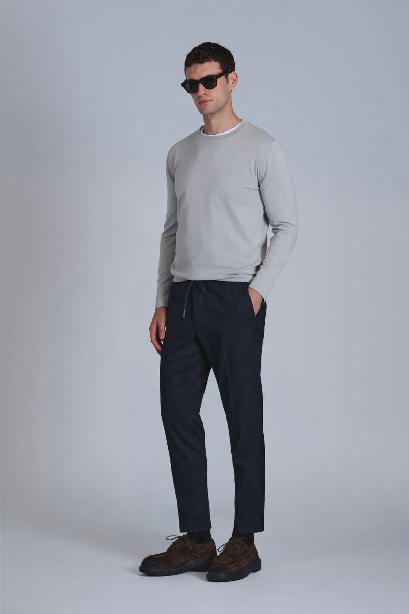 Lufian Erkek Glen Spor Slim Fit Chino Pantolon 112190318 Lacivert - 2