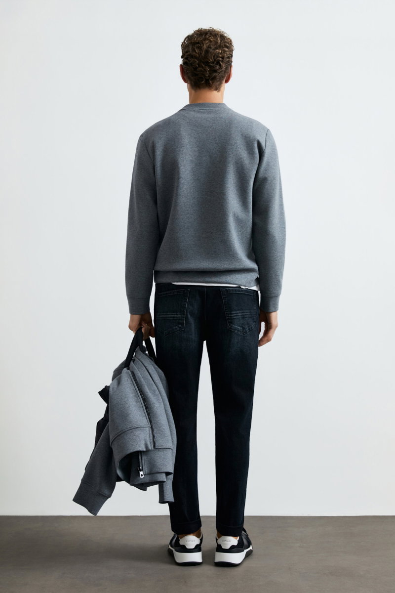 Lufian Erkek Grand Sweatshirt 112030192 Gri - 4