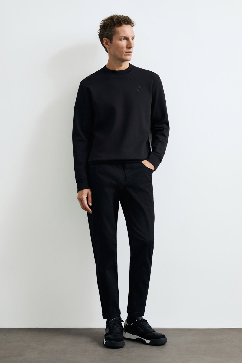 Lufian Erkek Grand Sweatshirt 112030192 Siyah - 2