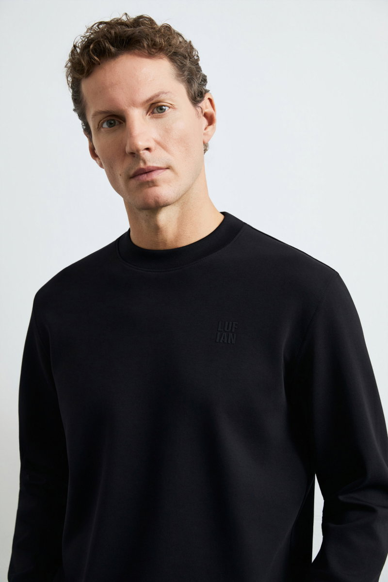 Lufian Erkek Grand Sweatshirt 112030192 Siyah - 3