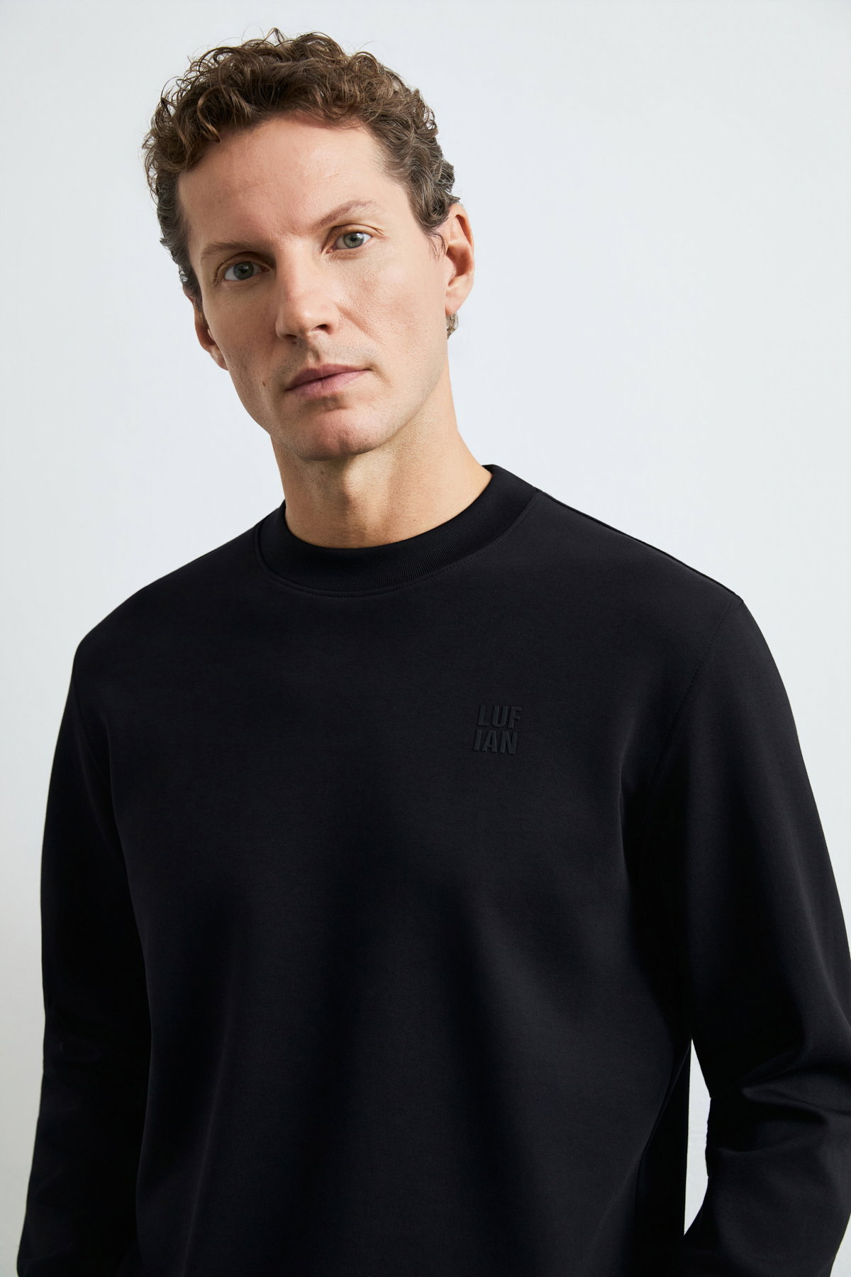 Lufian Erkek Grand Sweatshirt 112030192 Siyah - 3