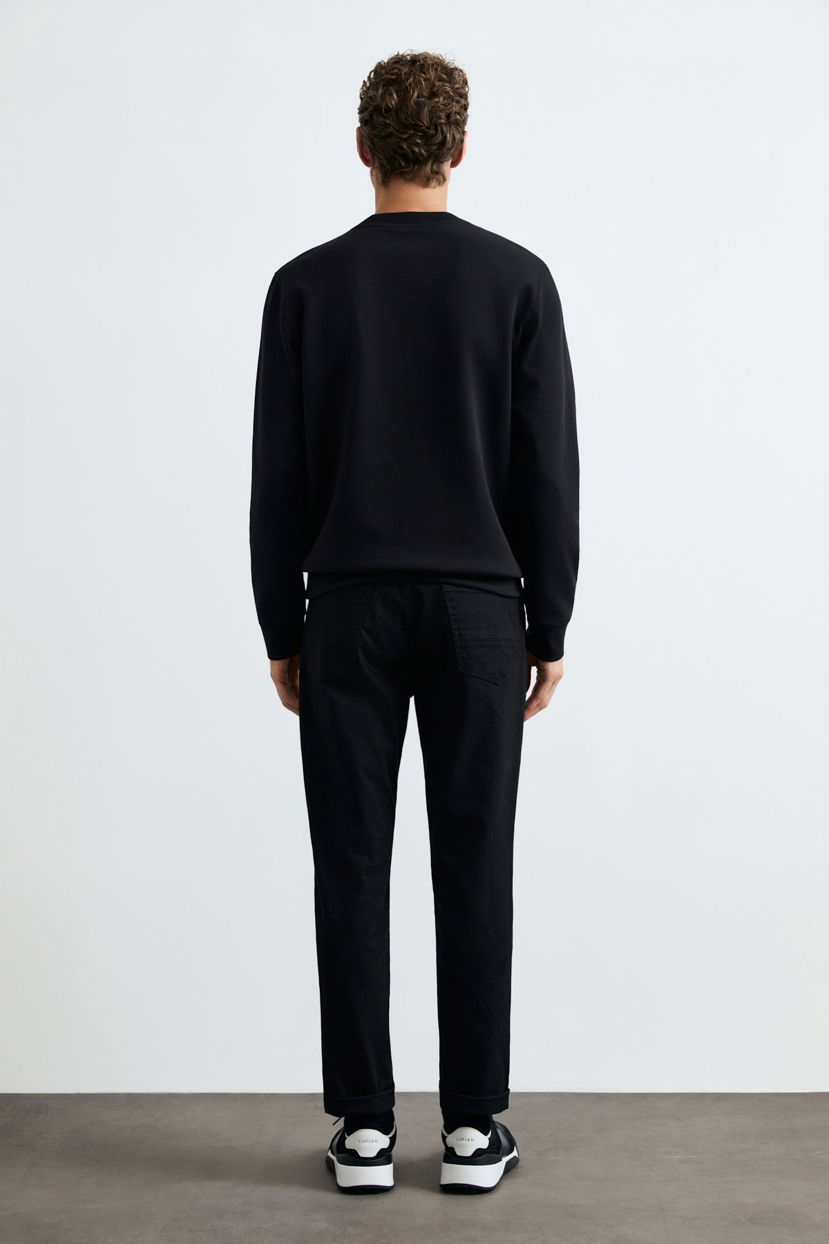 Lufian Erkek Grand Sweatshirt 112030192 Siyah - 4
