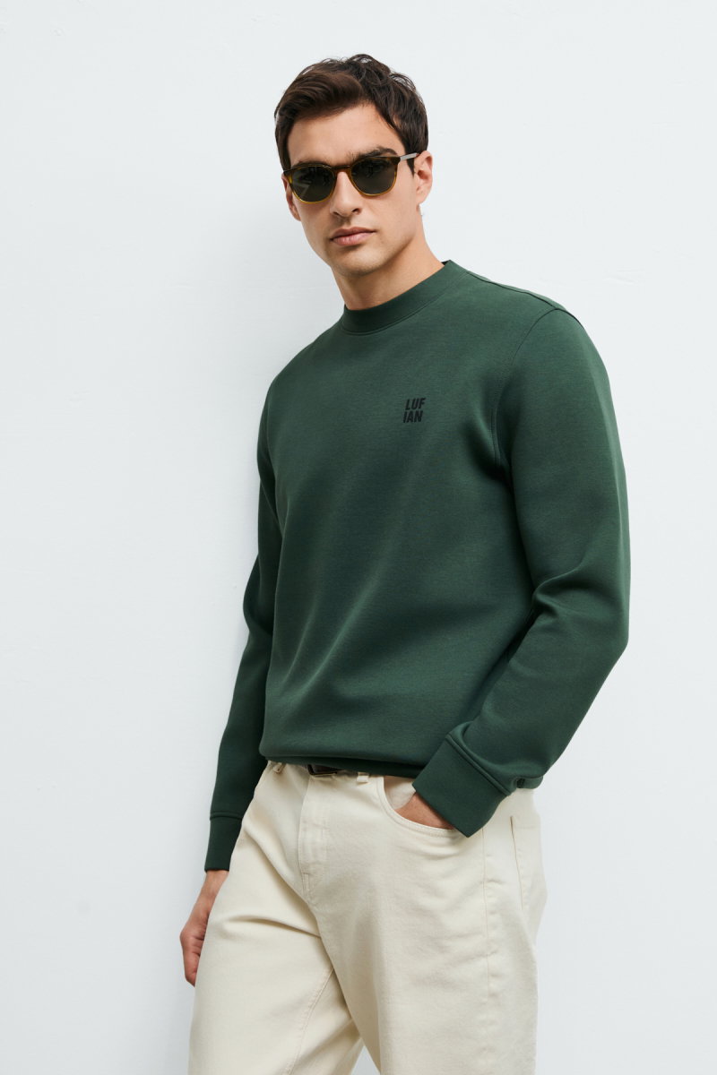 Lufian Erkek Grand Sweatshirt 112030192 Yeşil - 2