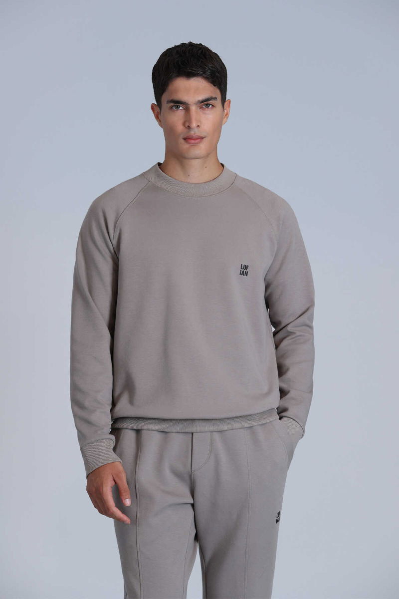 Lufian Erkek Grant Sweatshirt 112030154 Vizon - 1