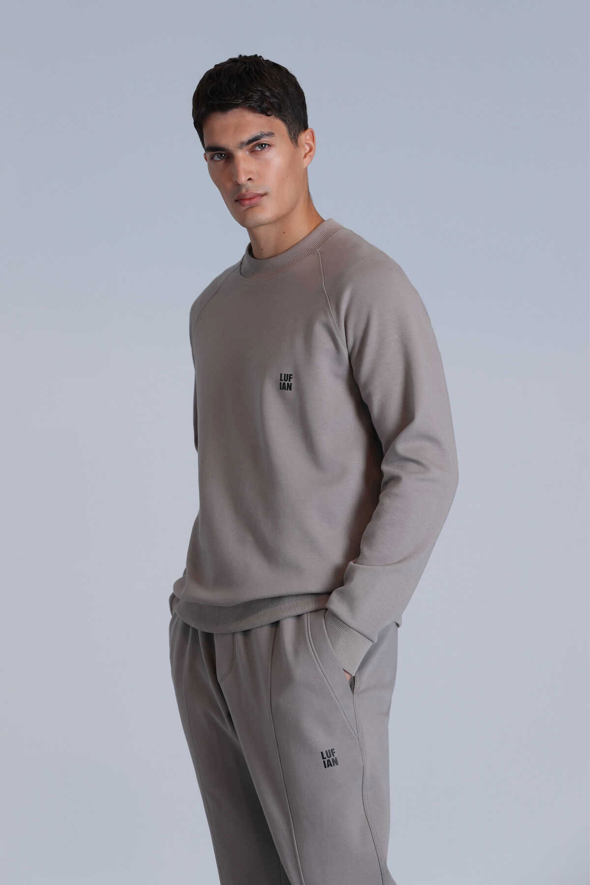 Lufian Erkek Grant Sweatshirt 112030154 Vizon - 3