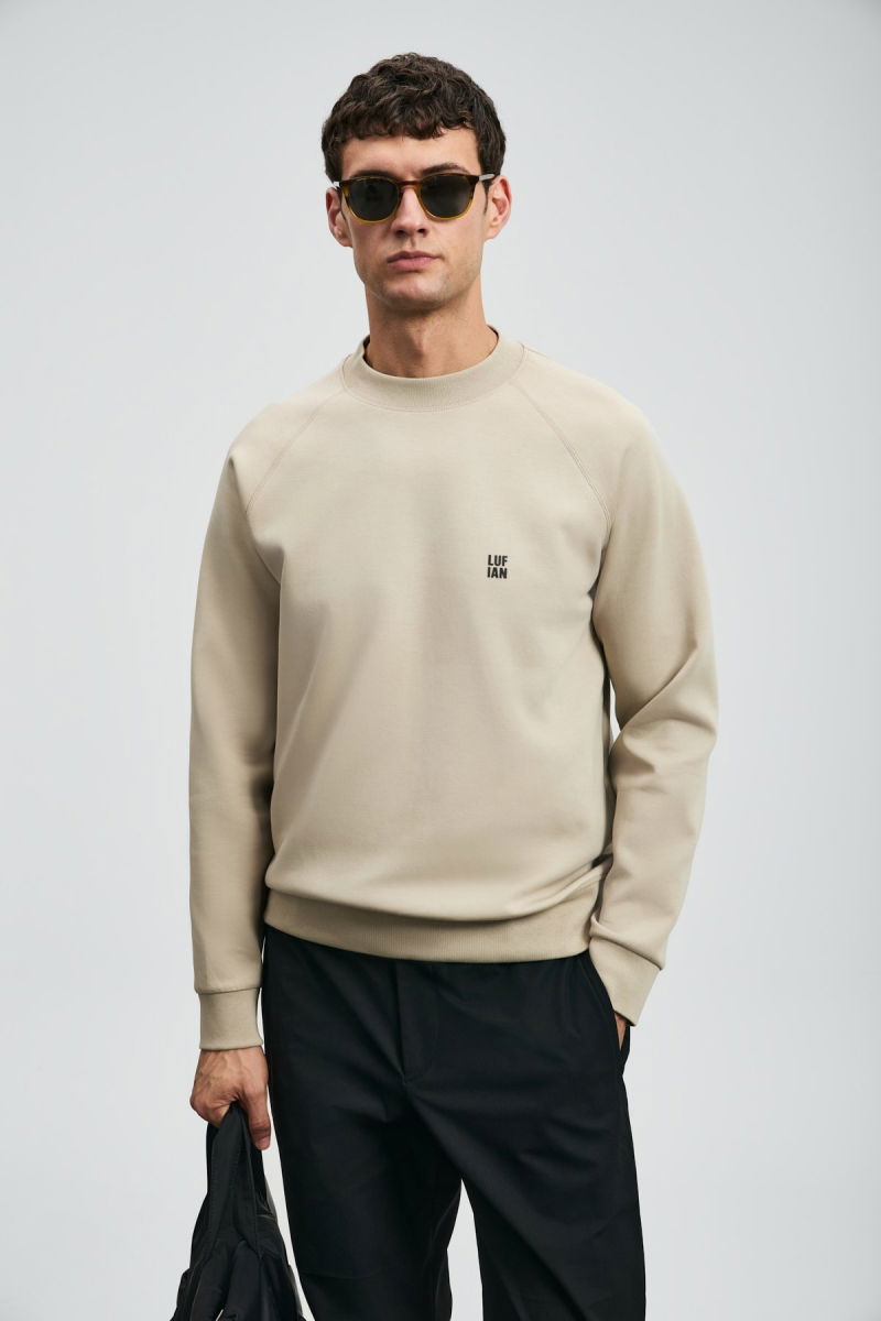 Lufian Erkek Grant Sweatshirt 112030179 Bej - 1