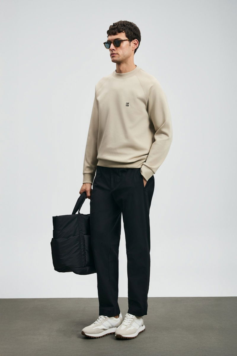 Lufian Erkek Grant Sweatshirt 112030179 Bej - 2