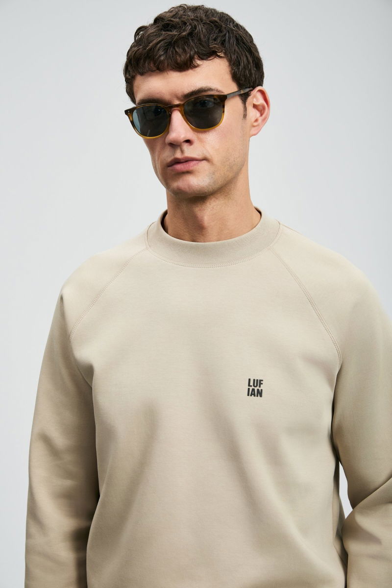 Lufian Erkek Grant Sweatshirt 112030179 Bej - 3