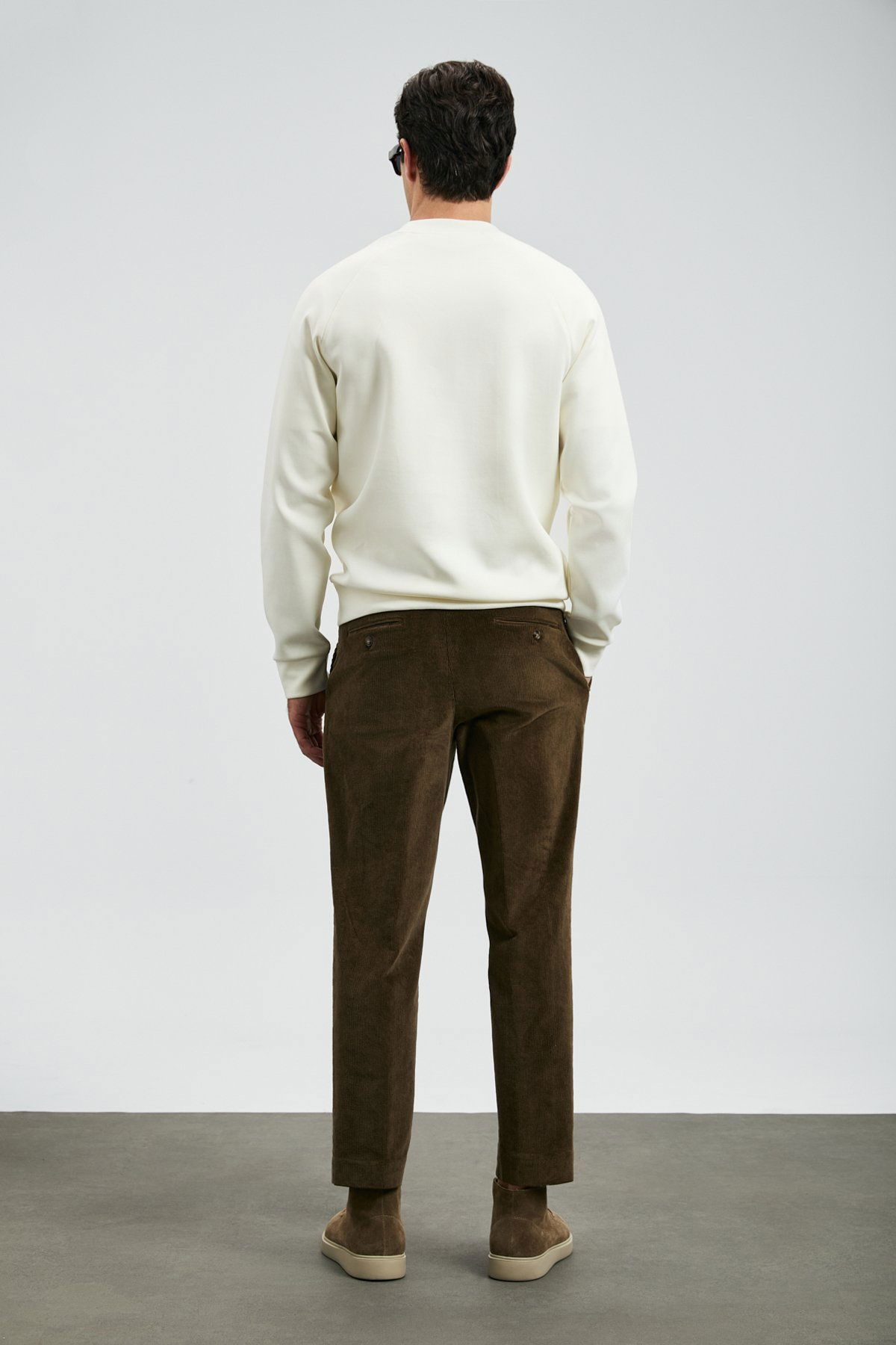 Lufian Erkek Grant Sweatshirt 112030179 Kırık Beyaz - 4
