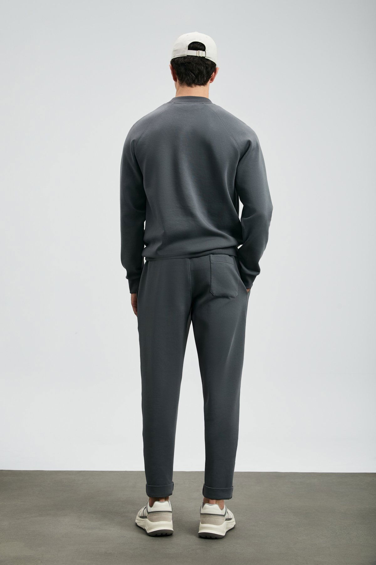 Lufian Erkek Grant Sweatshirt 112030179 Koyu Gri - 4