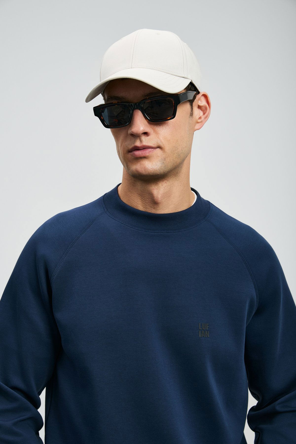 Lufian Erkek Grant Sweatshirt 112030179 Lacivert - 3