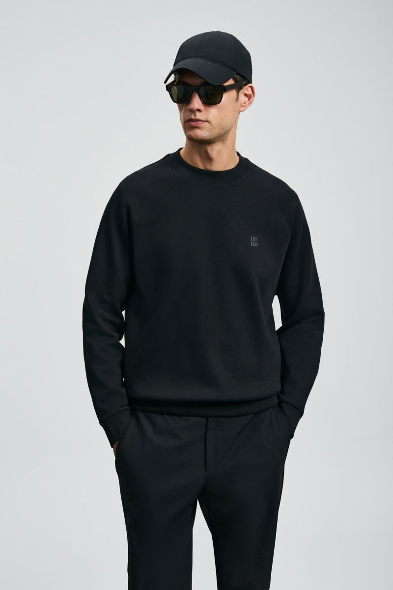 Lufian Erkek Grant Sweatshirt 112030179 Siyah - 1