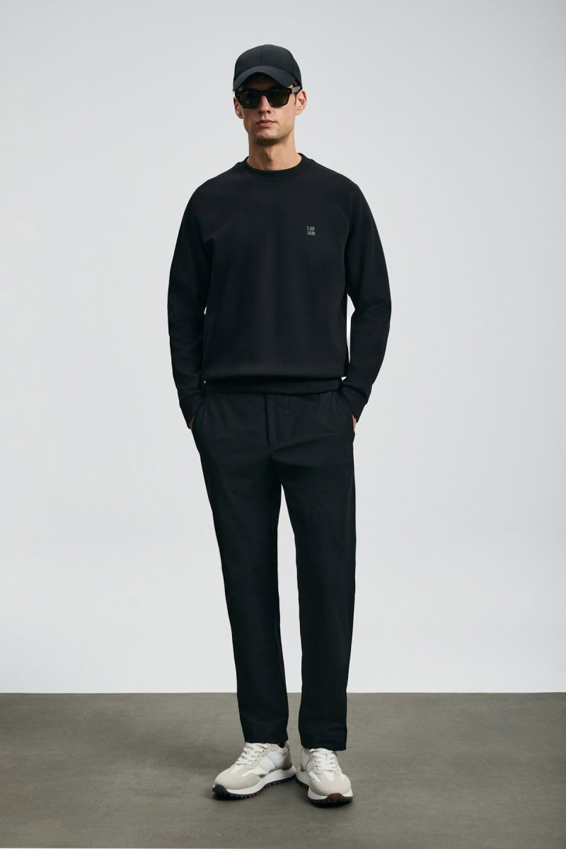 Lufian Erkek Grant Sweatshirt 112030179 Siyah - 2