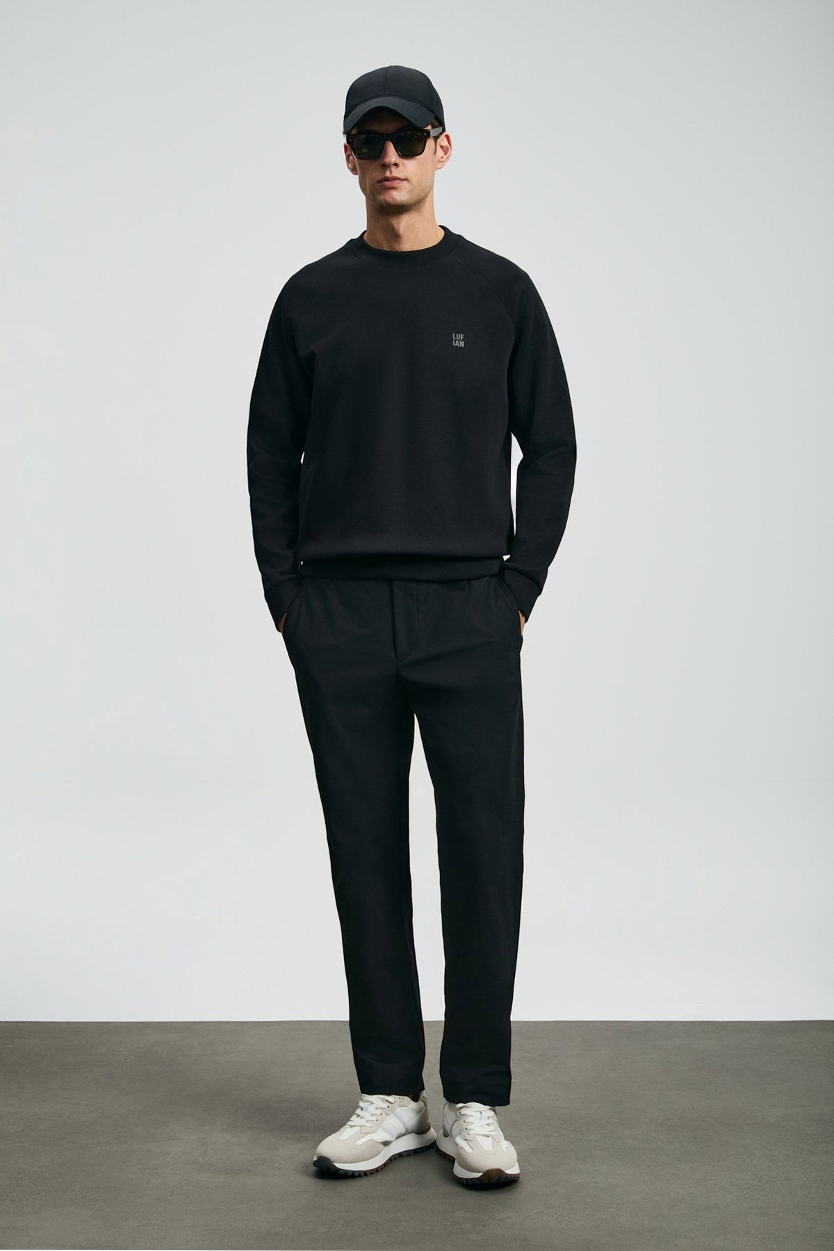Lufian Erkek Grant Sweatshirt 112030179 Siyah - 2