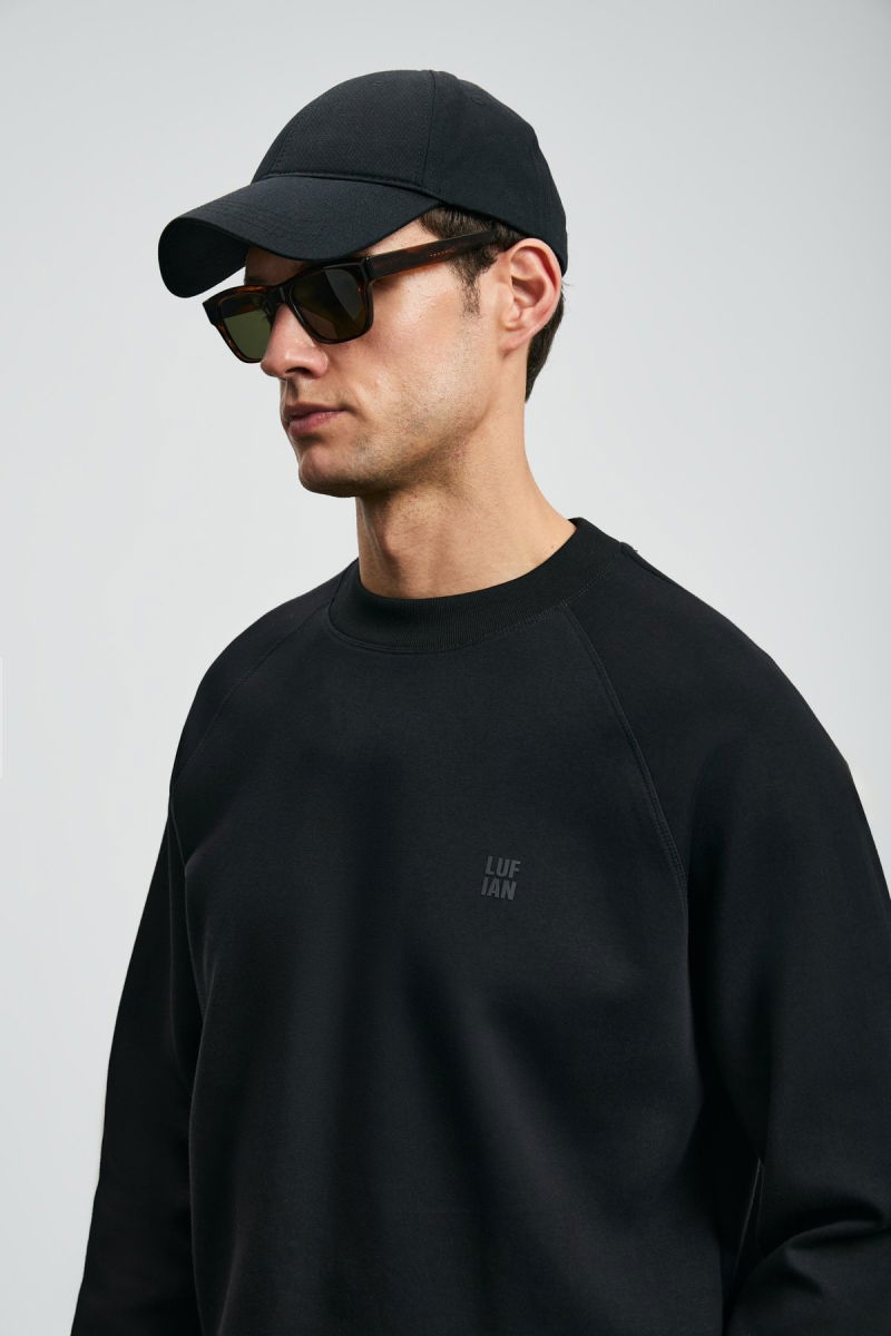 Lufian Erkek Grant Sweatshirt 112030179 Siyah - 3