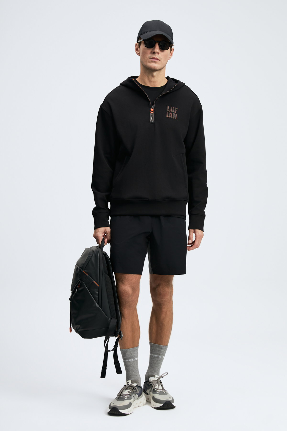 Lufian Erkek Grayson Sweatshirt Siyah - 1