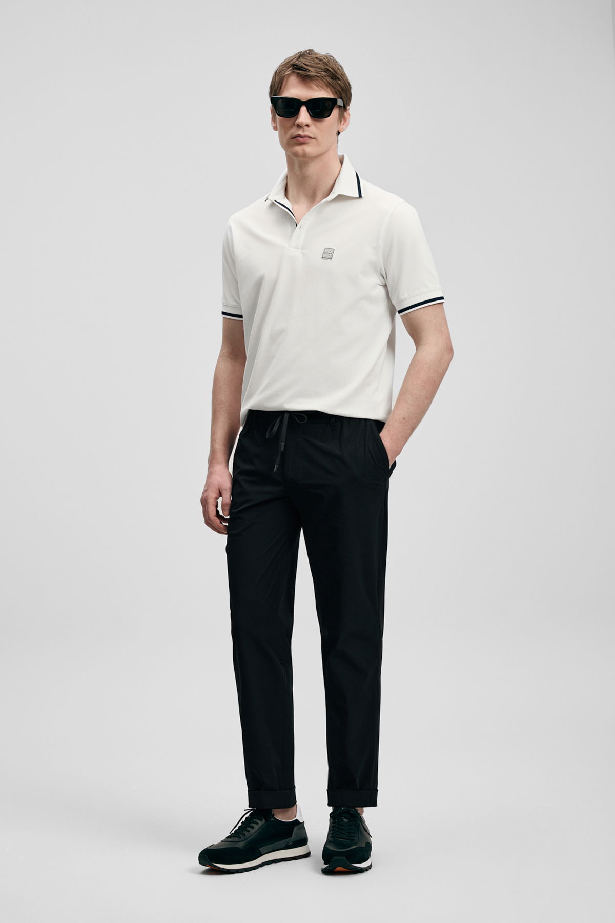 Lufian Erkek Grom Smart Polo T-Shirt 111040232 Kırık Beyaz - 1