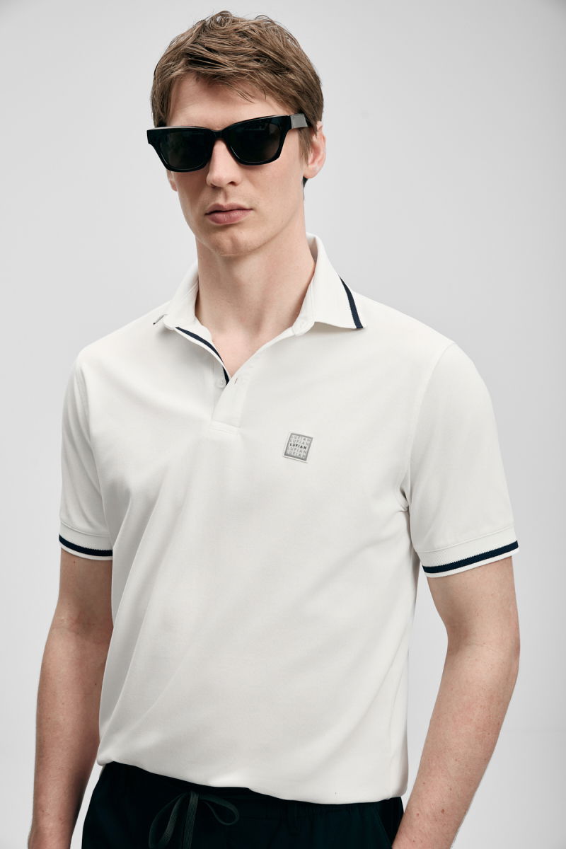 Lufian Erkek Grom Smart Polo T-Shirt 111040232 Kırık Beyaz - 2
