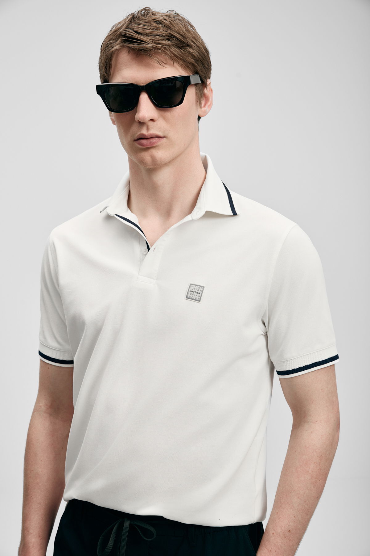 Lufian Erkek Grom Smart Polo T-Shirt 111040232 Kırık Beyaz - 2