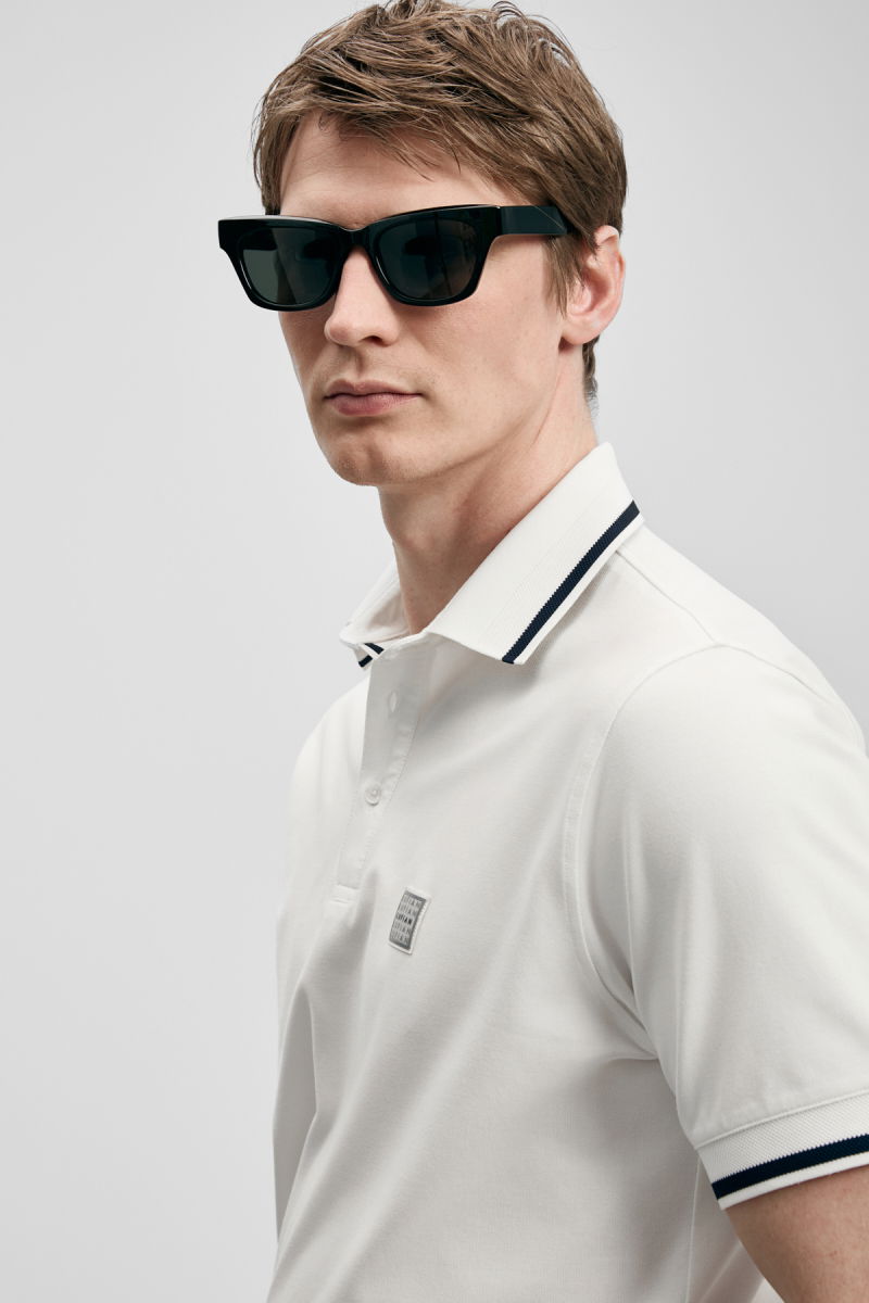 Lufian Erkek Grom Smart Polo T-Shirt 111040232 Kırık Beyaz - 3