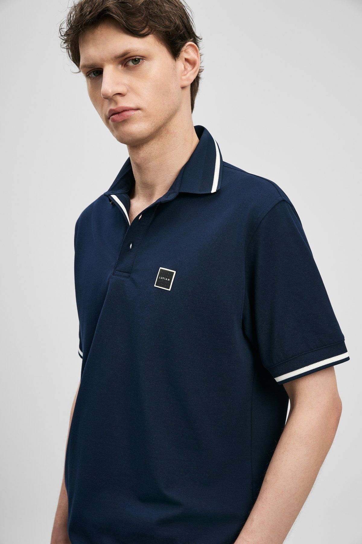 Lufian Erkek Grom Smart Polo T-Shirt 111040232 Lacivert - 3