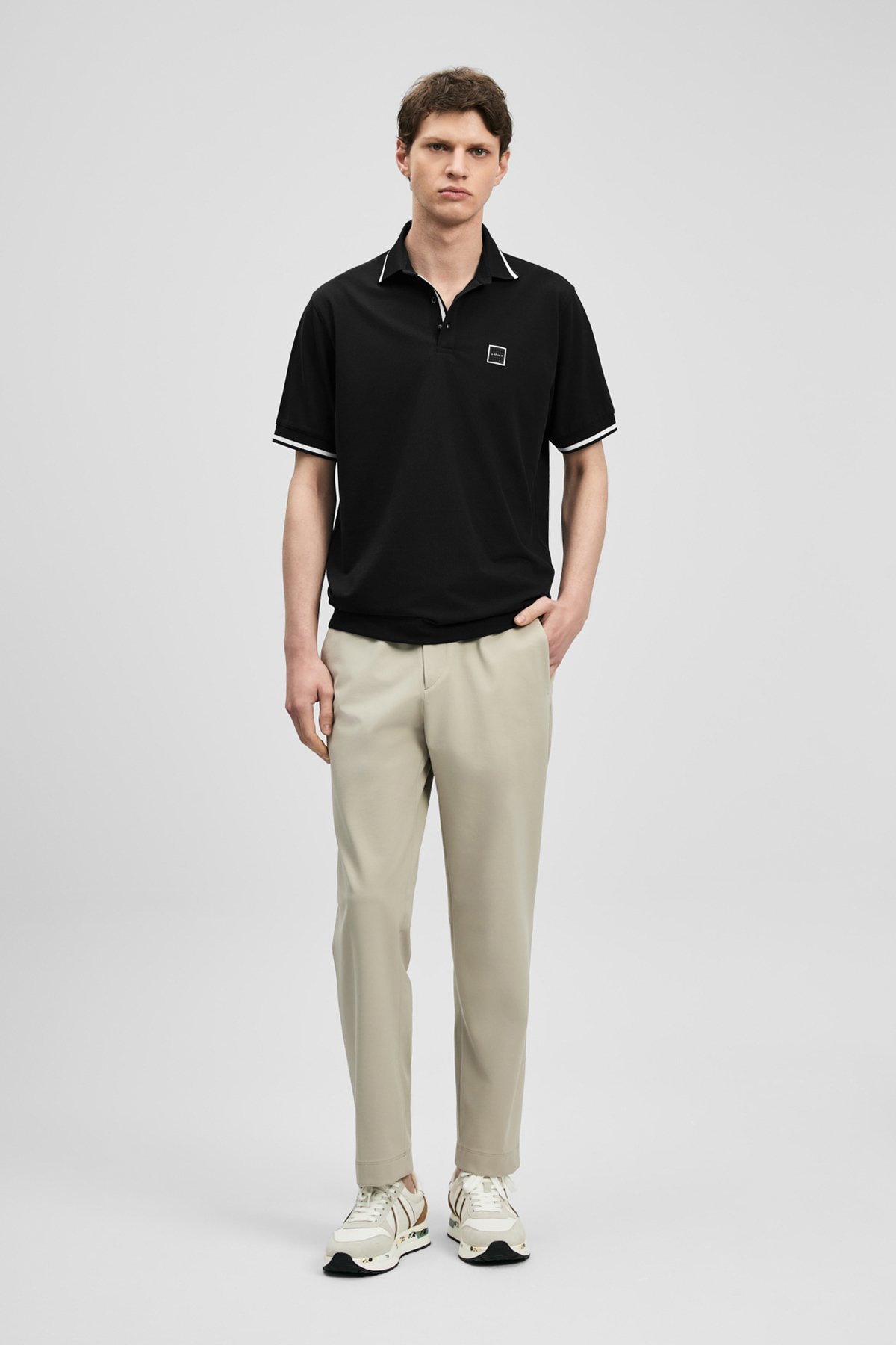 Lufian Erkek Grom Smart Polo T-Shirt 111040232 Siyah - 2