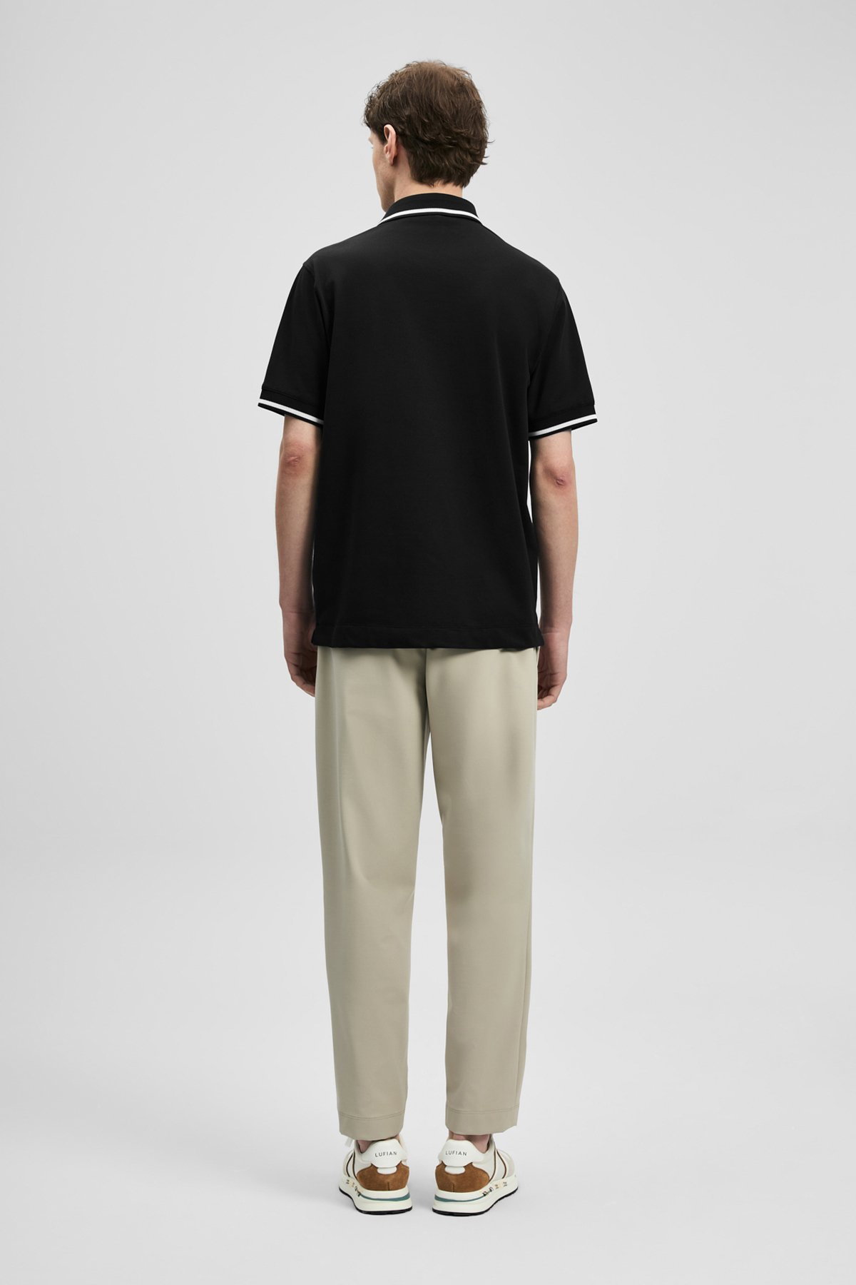 Lufian Erkek Grom Smart Polo T-Shirt 111040232 Siyah - 4