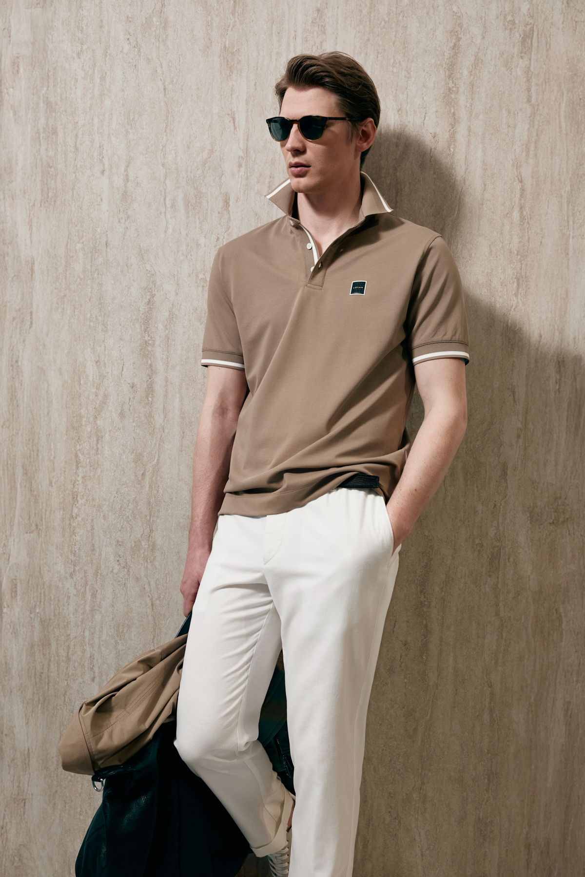 Lufian Erkek Grom Smart Polo T-Shirt 111040232 Toprak - 2