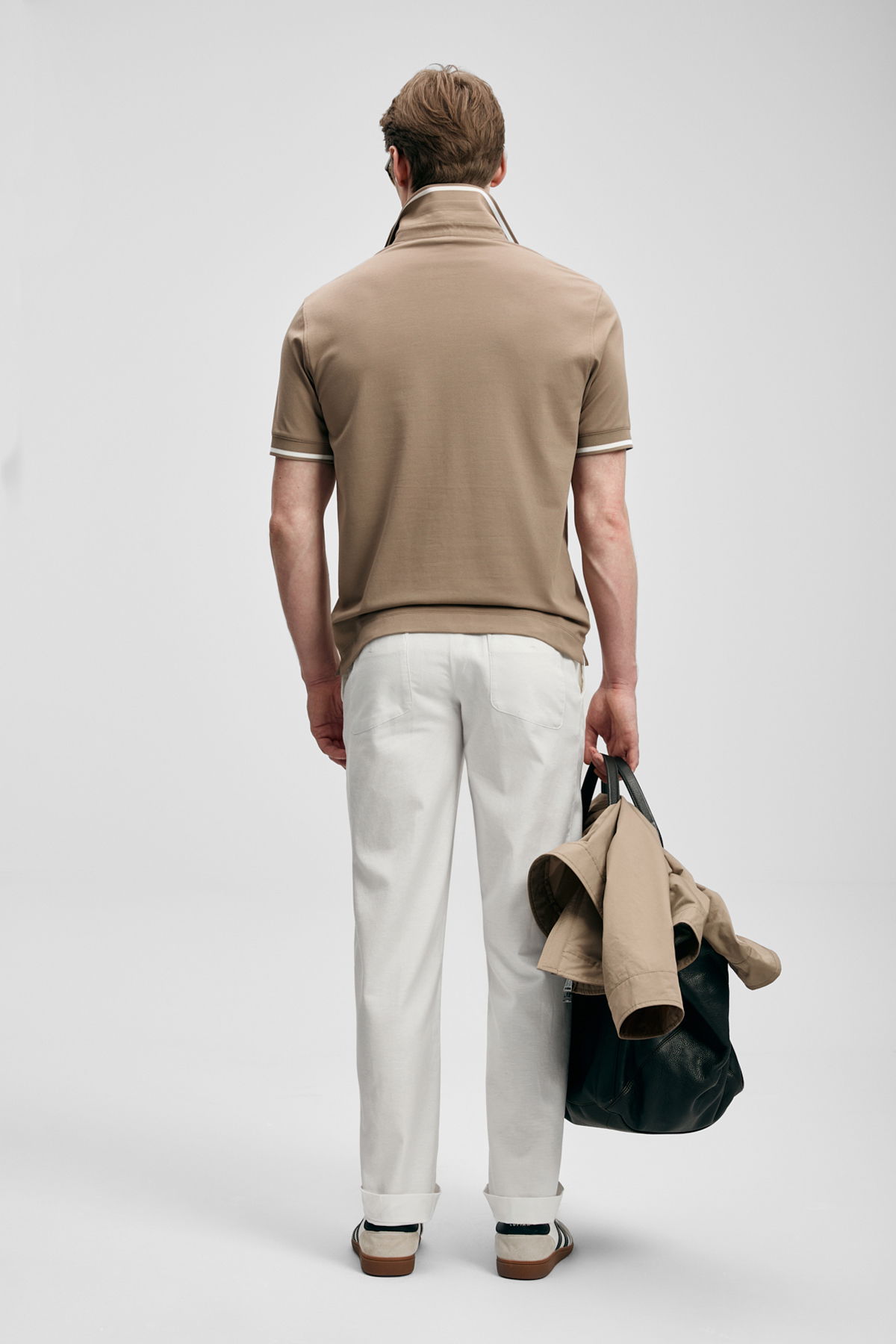 Lufian Erkek Grom Smart Polo T-Shirt 111040232 Toprak - 5